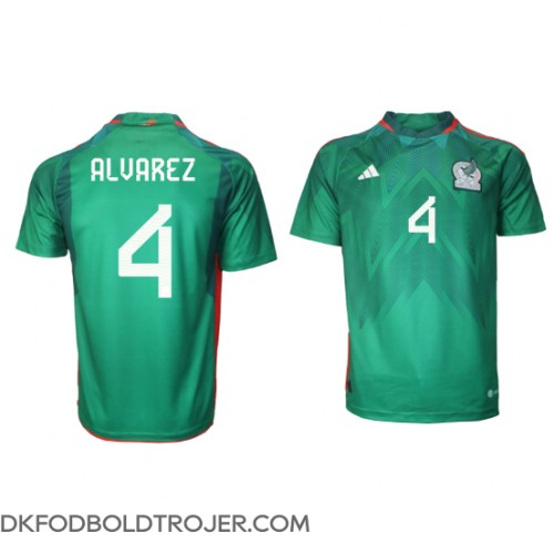 Billige Mexico Edson Alvarez #4 Hjemmebane Fodboldtrøjer VM 2022 Kortærmet